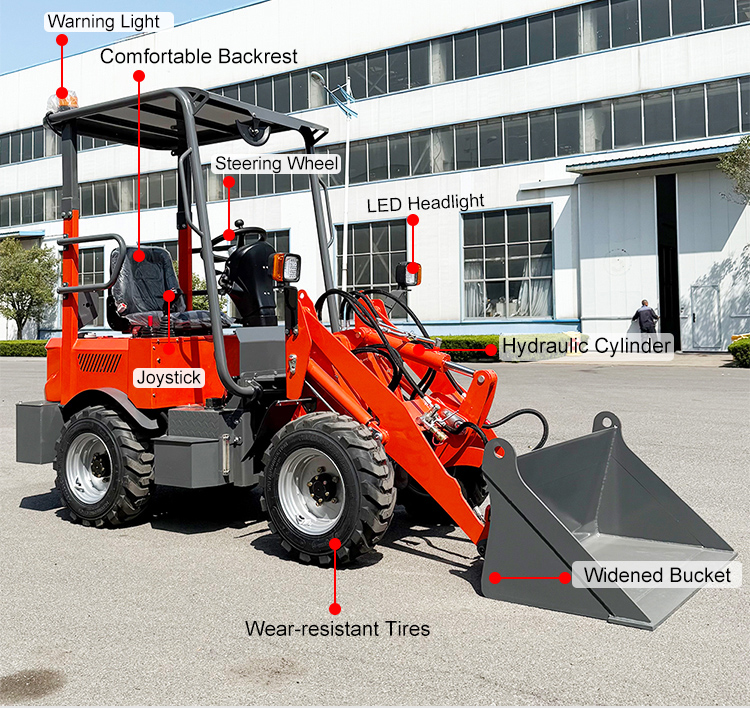 Электрический мини-колесный погрузчик Электрический мини-колесный погрузчик